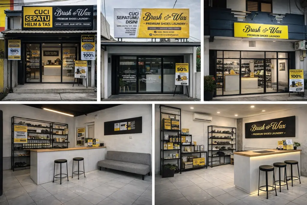 Jaringan store Laundry Sepatu Brush & Wax