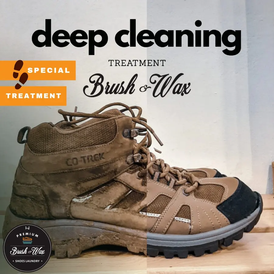 Treatment deep cleaning sepatu Brush and Wax