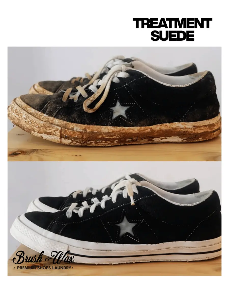 Treatment sepatu suede Brush and Wax