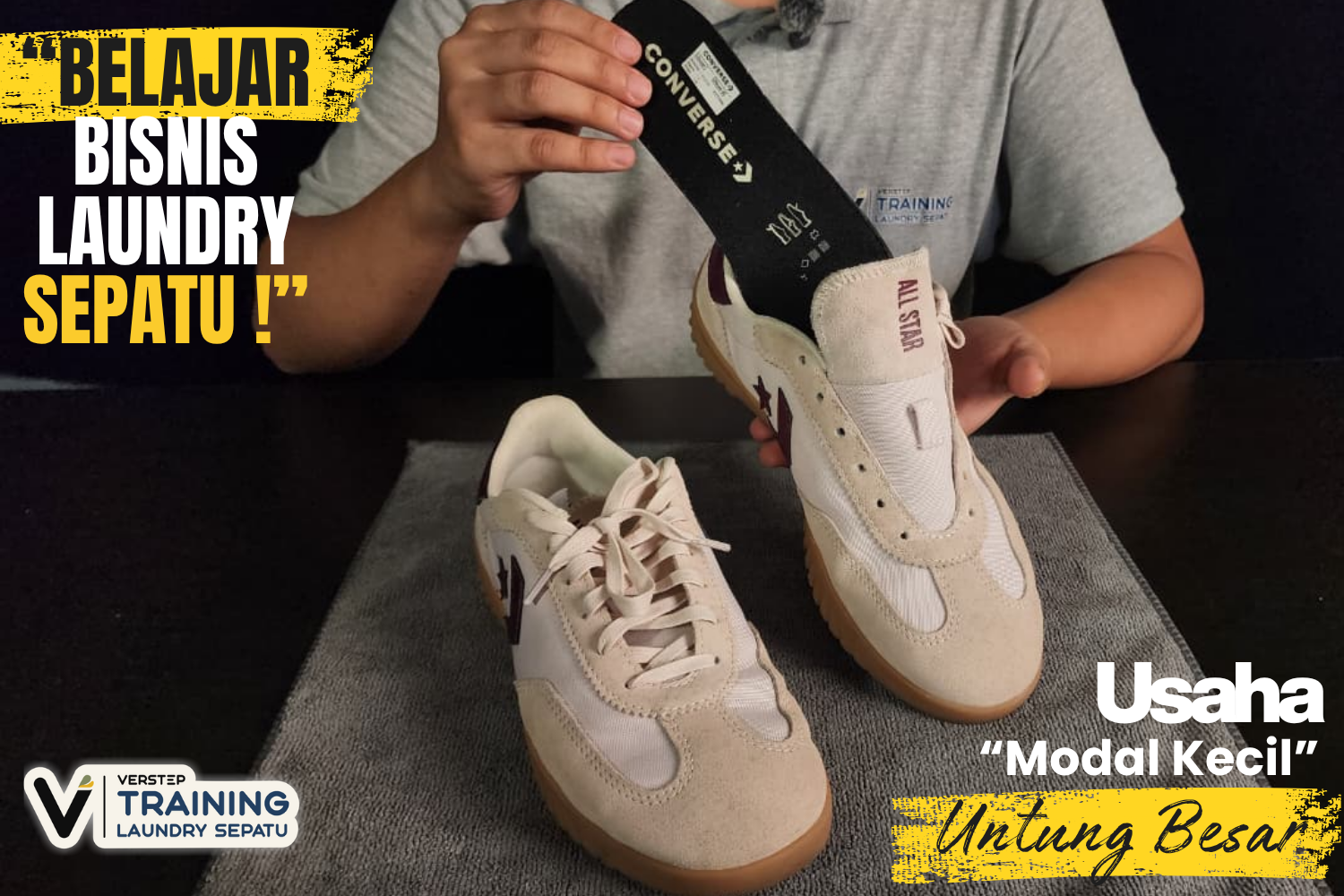 pelatihan ;aundry sepatu